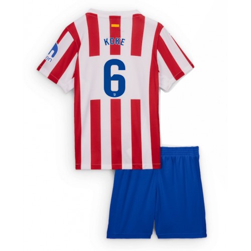 Atletico Madrid Koke #6 Hemmaställ Barn 2025-26 Kortärmad (+ Korta byxor) Atletico Madrid Koke #6 Hemmaställ Barn 2025-26 Kortärmad (+ Korta byxor)